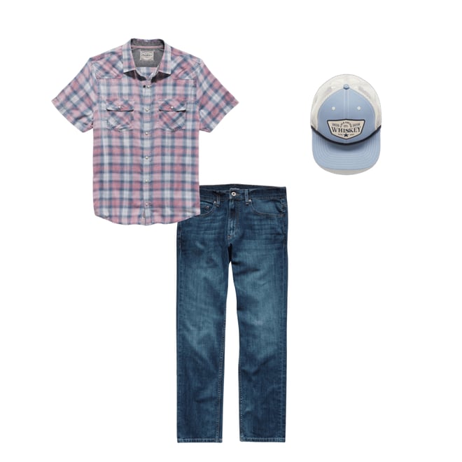 6th bundle featuring 2 items which compliment  Limited Edition Whiskey Rope Trucker Hat - Light Blue