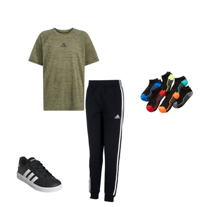  adidas boys Active Sports Athletic Tricot Jogger Track Pants,  Iconic Adi Black, Small US: Clothing, Shoes & Jewelry