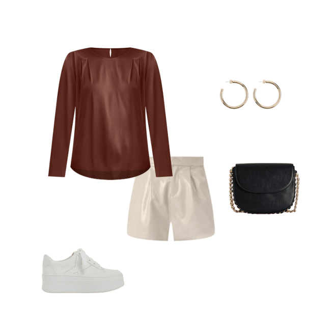 Prova Rue Tailored Pleated Leather Shorts