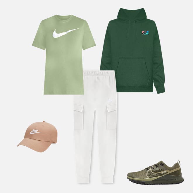 Nike Sportswear Club Fleece Cargo Pants 'Oil Green/Oil Green/White' -  CD3129-386