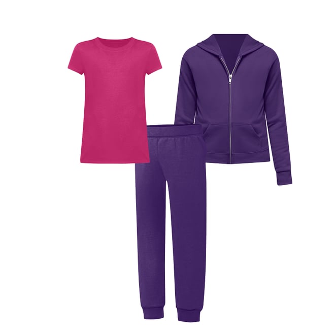 Hanes EcoSmart Girls Full Zip Hoodie