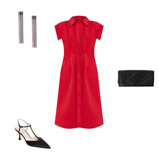 Coolandgreat com Red Office Dress