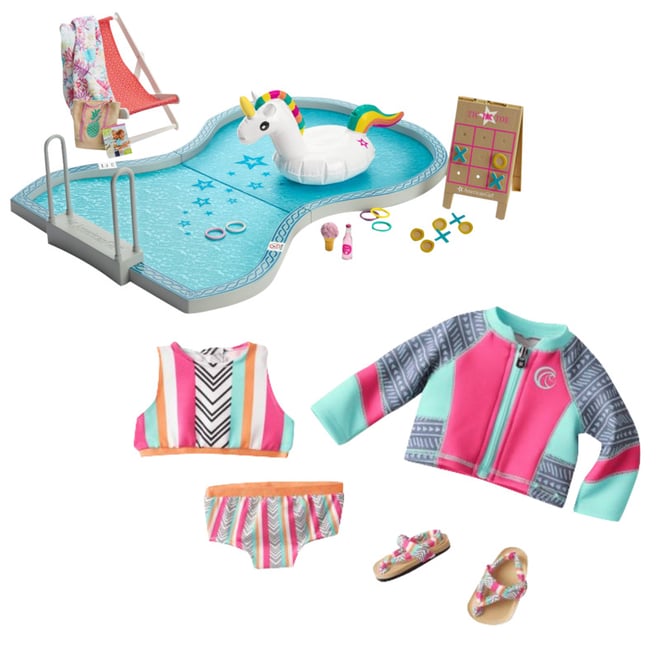 american girl doll pool set