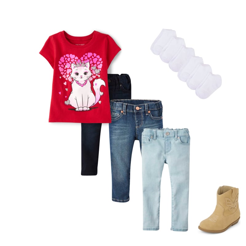 Baby And Toddler Girls Basic Bootcut Jeans