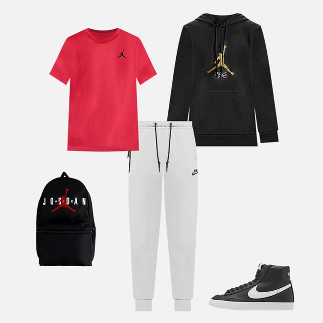 Jordan backpack with outlet hoodie