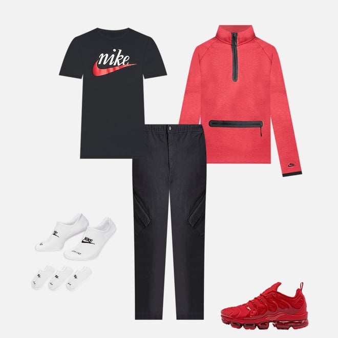 Men\'s Nike Logo Futura Sportswear Script Line T-Shirt| Finish