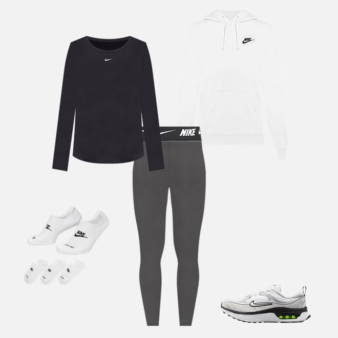 leggings Nike Club Legging Logo 2 - 010/Black/White - Snowboard