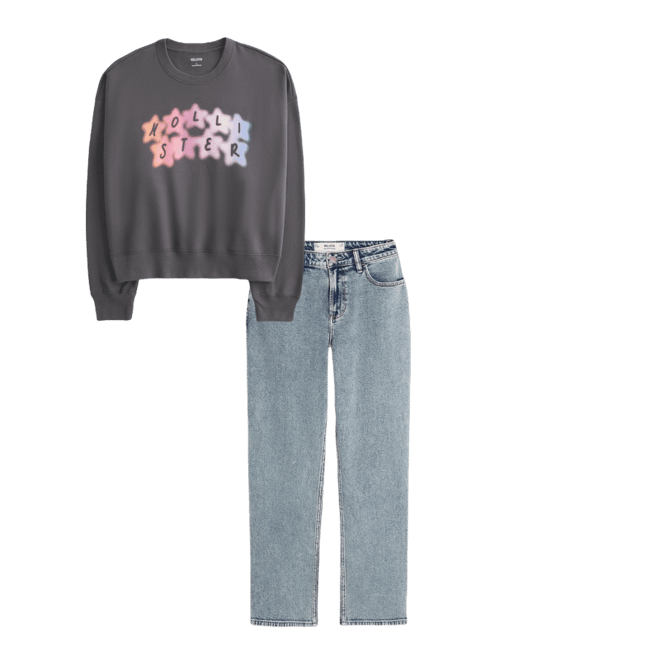 Easy Logo Graphic Crew Sweatshirt