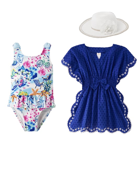 3rd bundle featuring 2 items which compliment Girls Floral Sun Hat