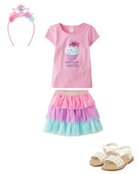 3rd bundle featuring 3 items which compliment Girls Colorblock Tiered Tutu Skirt