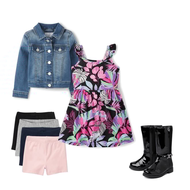 1st bundle featuring 3 items which compliment Baby And Toddler Girls Print Flutter Dress