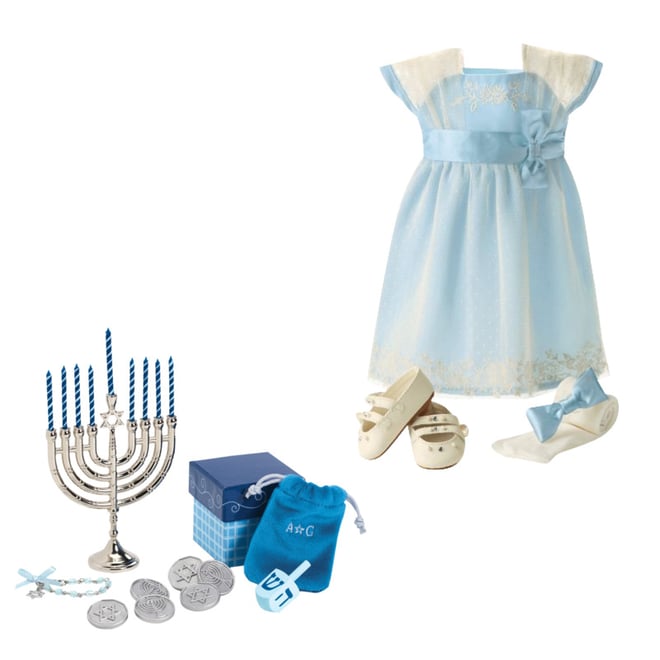 Rebecca S Hanukkah Outfit For 18 Inch Dolls American Girl