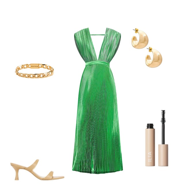 L'IDEE Gala Midi Dress in Bright Green | REVOLVE