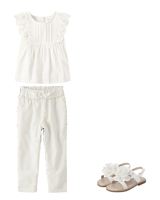 4th bundle featuring 2 items which compliment Girls Tie Linen-Blend Pull On Pants