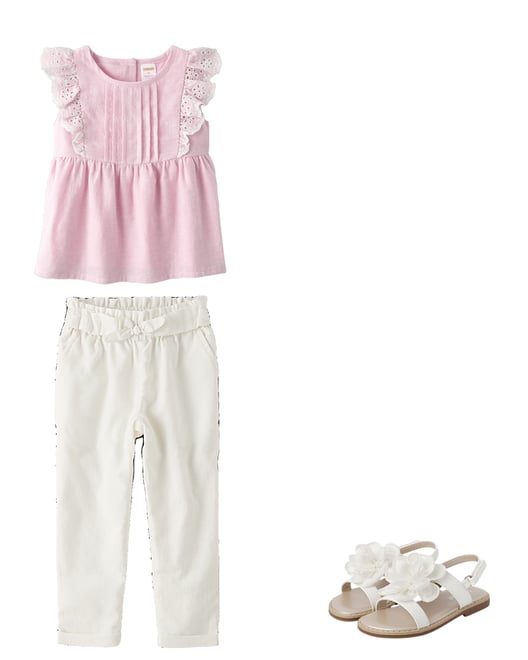 2nd bundle featuring 2 items which compliment Girls Tie Linen-Blend Pull On Pants