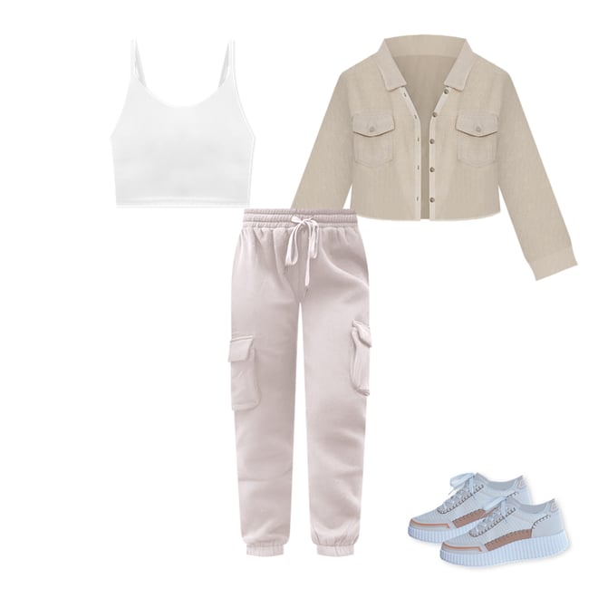 On The Go Taupe Fleece Cargo Jogger – Pink Lily