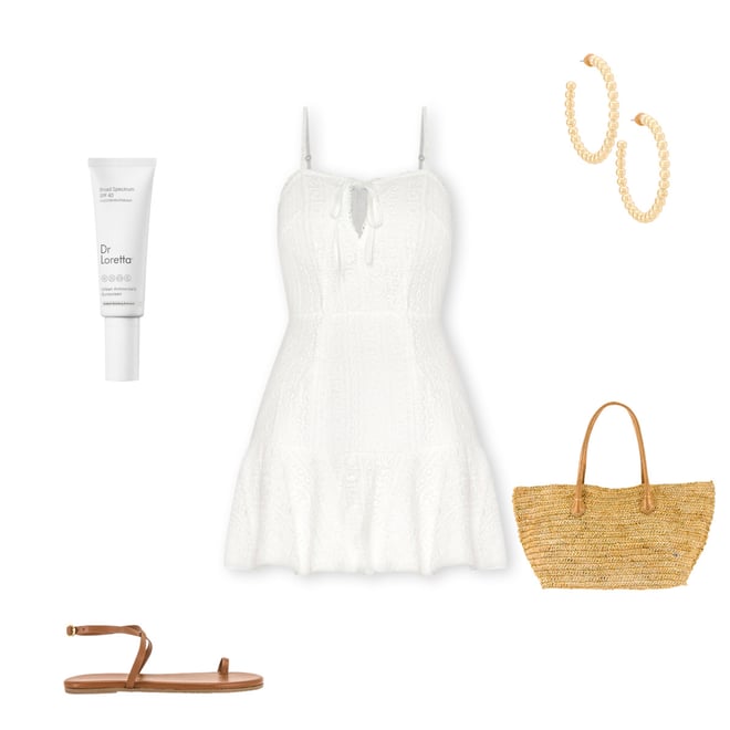 superdown Del Crochet Keyhole Dress in White REVOLVE