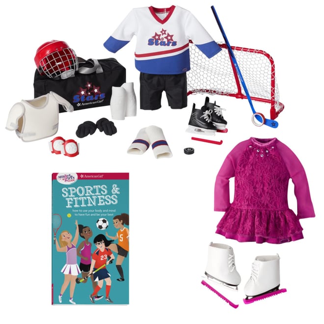 american girl doll hockey set