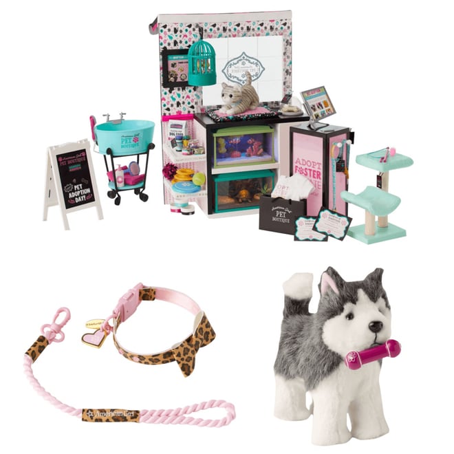 american girl pet bath set