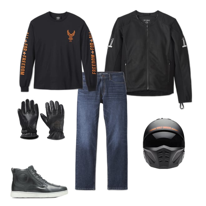 Men's Helm Leather Work Gloves - Black | Harley-Davidson USA