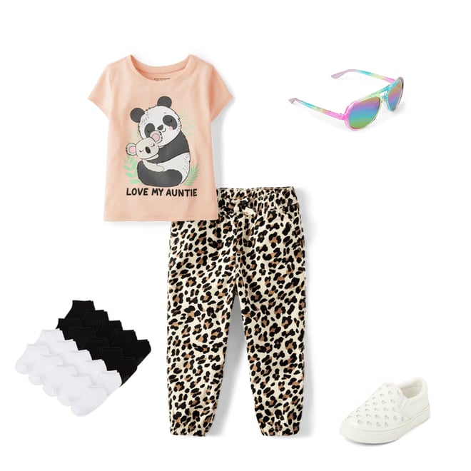Baby And Toddler Girls Leopard Print Twill Woven Pull On Jogger Pants