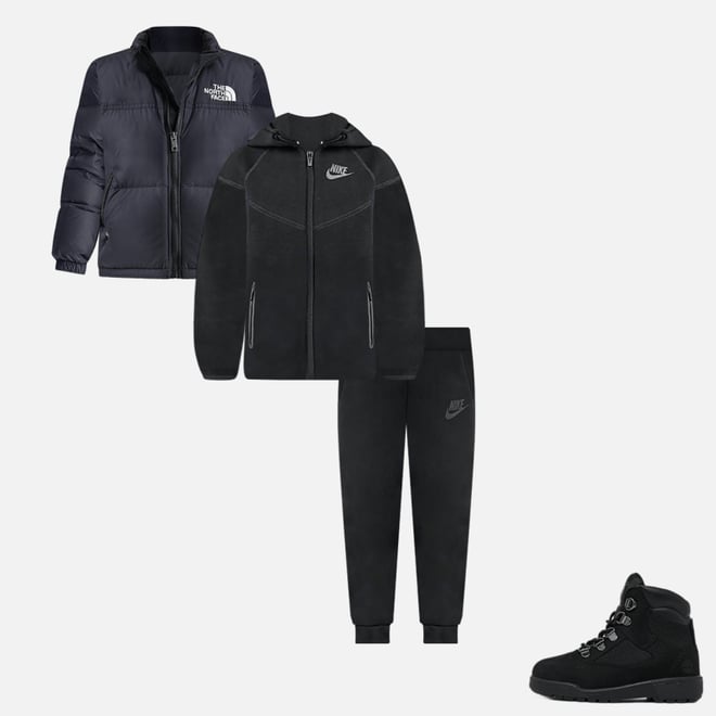 Grey & Black Nike Tech Fleece Set Toddler Kids Bundle discount