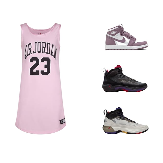 Jordan Jersey Dress for Girls (6-16 Years) - Pink - 45B320-A9Y