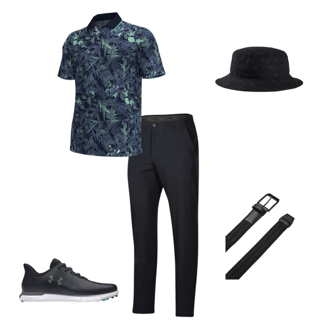 Under Armour UA HOVR Drive Fade Spikeless Golf Shoes Black Under Armour UA HOVR Drive Fade Spikeless Golf Shoes Black