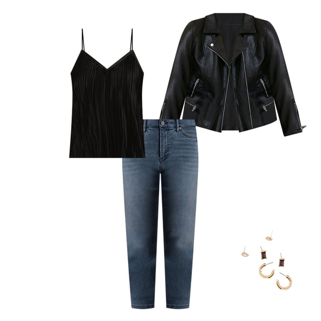 Shop My Style: Comfortable Moto Jacket Over a Classy Black Outfit in  Newport Beach