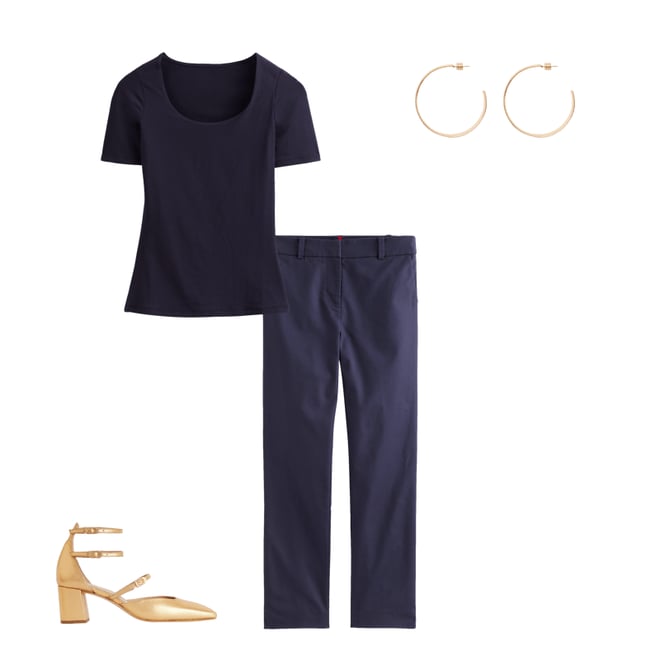 3rd bundle featuring 3 items which compliment Double Layer Scoop T-shirt-Navy