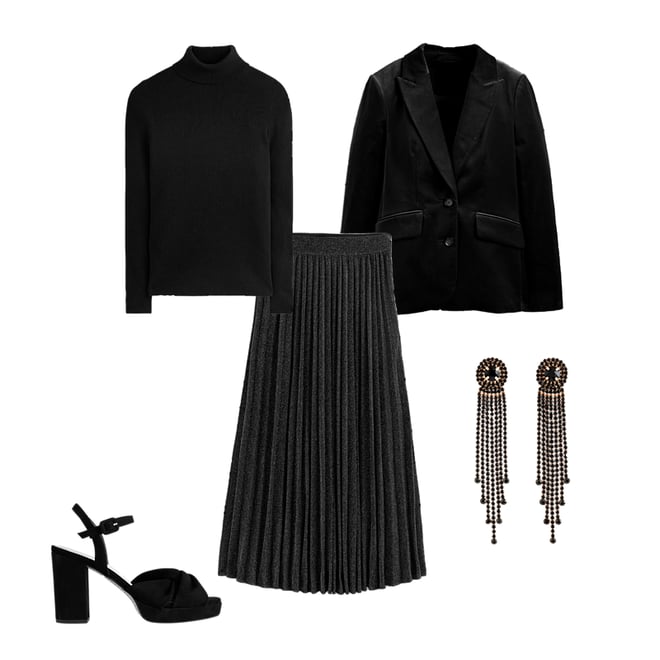 The Marylebone Velvet Blazer - Black