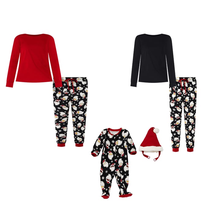 North Pole Trading Co. Santa'S Helpers Family Womens Plus Round Neck Long  Sleeve 2-pc. Pant Pajama Set