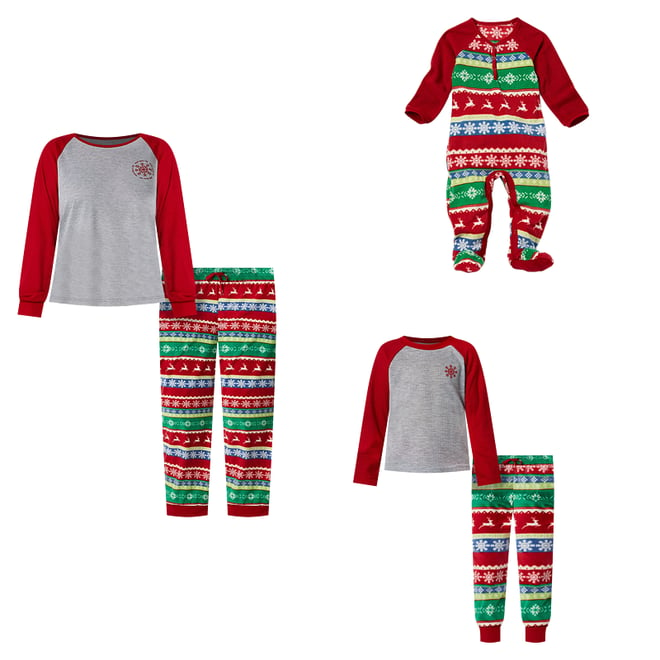 North Pole Trading Co. Snowflake Fairisle Family Womens Tall Crew Neck Long  Sleeve 2-pc. Pant Pajama Set