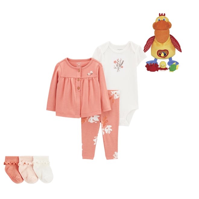  Carter's Baby Girls' 3 Piece Little Character Set 3 Months  Pink: Clothing, Shoes & Jewelry