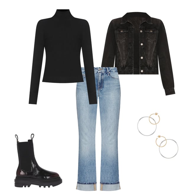 Free People x We The Free Rumors Denim Jacket in Black | REVOLVE