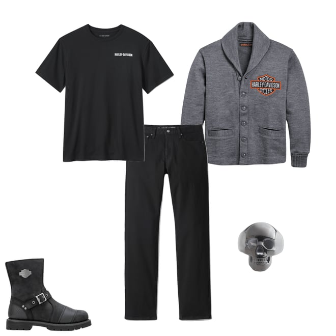 Harley davidson mens cardigan sweater sale