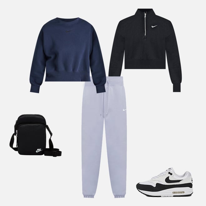 Nike Sportswear Women's Phoenix Fleece Oversized Half Zip Crop Sweatsh