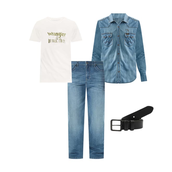 Wrangler x Buffalo Trace™ Men's Logo T-Shirt in Vanilla