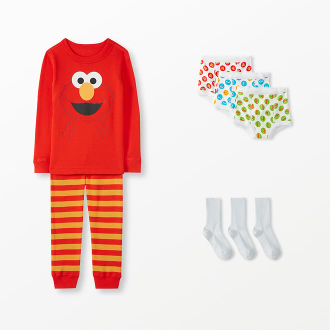 Sesame Street Long John Pajama Set