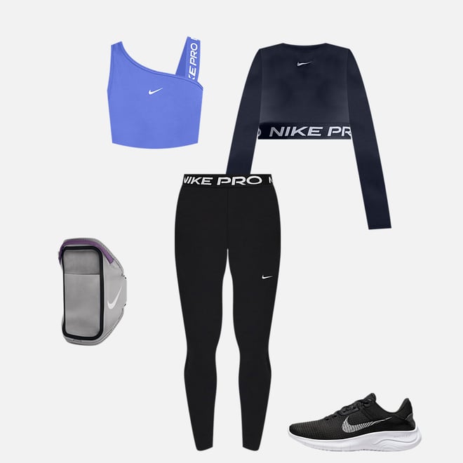 Nike Pro Training Swoosh Dri-FIT asymmetirc medium support sports