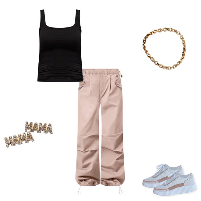 Can't Help Myself Taupe Nylon Parachute Pants – Pink Lily