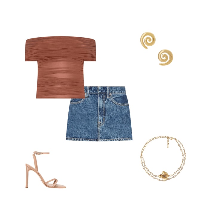 3rd bundle featuring 4 items which compliment Low Rise Micro Mini Skirt