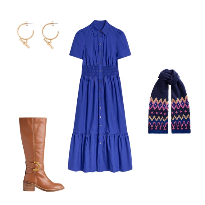 6th bundle featuring 3 items which compliment Chunky Fair Isle Scarf, Navy