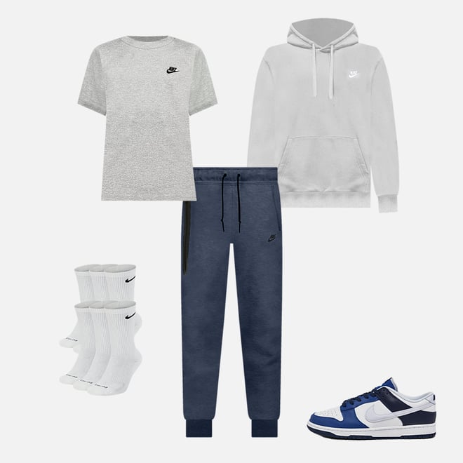 Shop Nike NSW Club Fleece Pullover Hoodie BV2654-063 grey