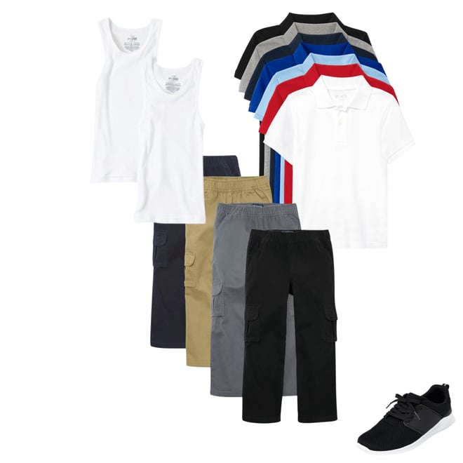 1st bundle featuring 3 items which compliment Kids Uniform Pique Polo 7-Pack