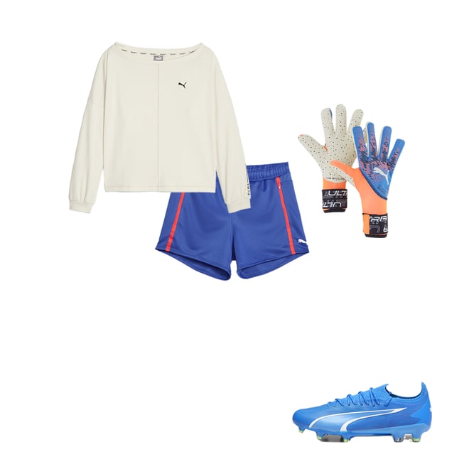 Gant Puma Ultra Grip 2 RC Enfant Ultra Orange-Blue Glimmer