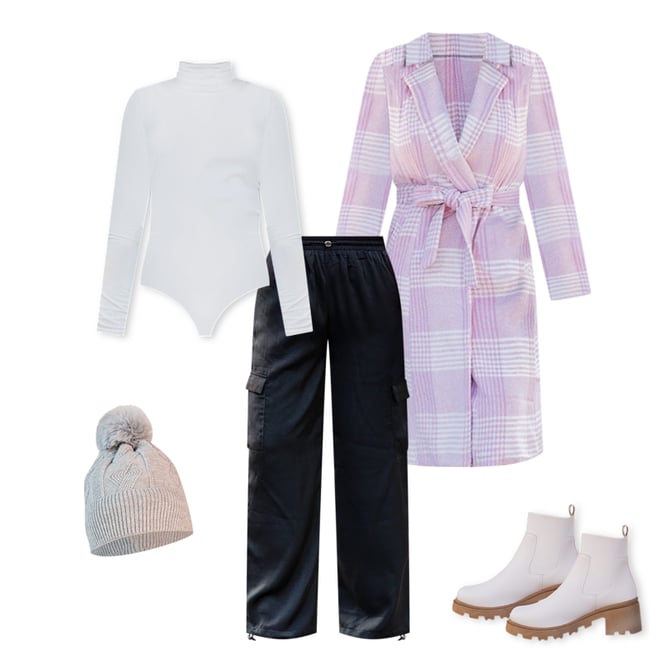 Maybe One Day Soon Pink Belted Plaid Coat – Pink Lily