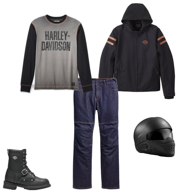 Men's Harley Davidson Faded Glory Bike Boot - Herbert's Boots and