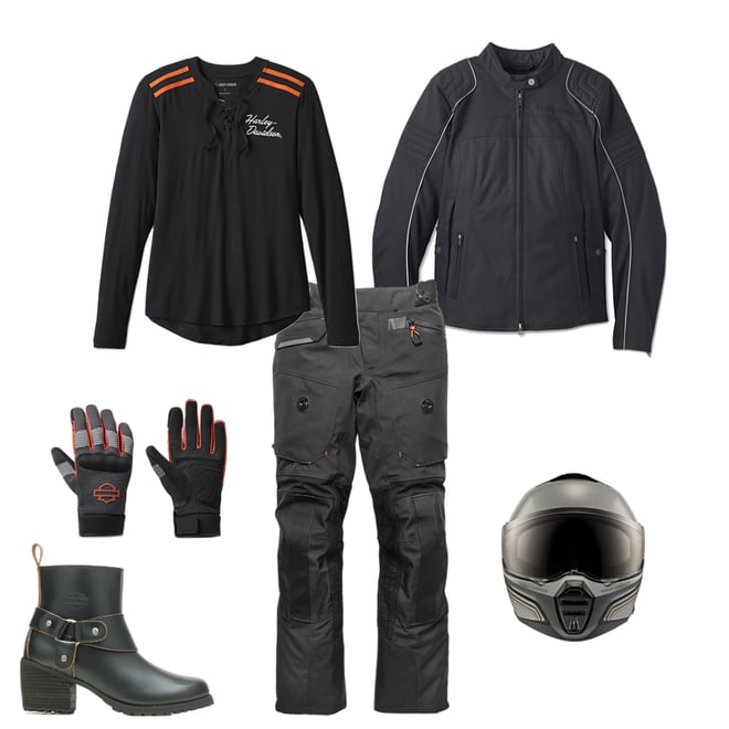 Women's Dyna Knit Mesh Gloves - Black & Grey | Harley-Davidson USA