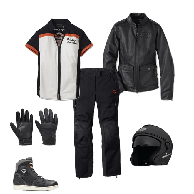 Women's H-D Flex Layering System Captains Leather Jacket Women's H-D Flex Layering System Captains Leather Jacket